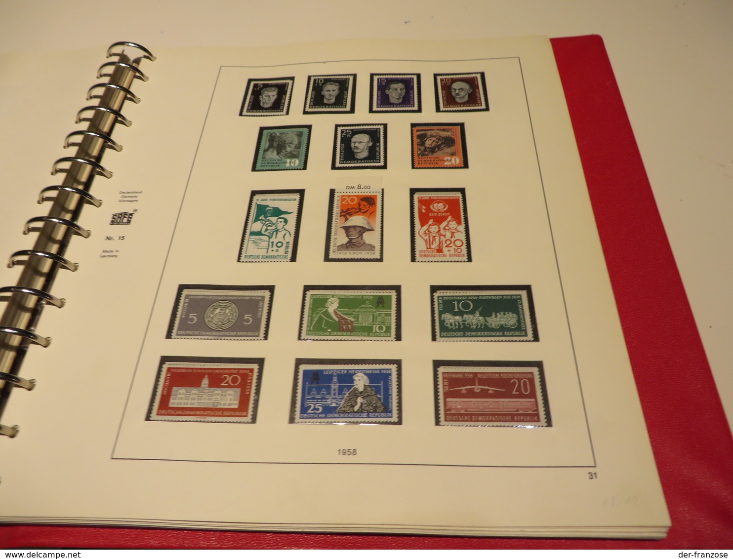 DEUTSCHLAND - D D R  1949 bis 1962  SAFE - FALZLOS - VORDRUCK  mit ein Posten   ** /  MARKEN  im  RINGBINDER