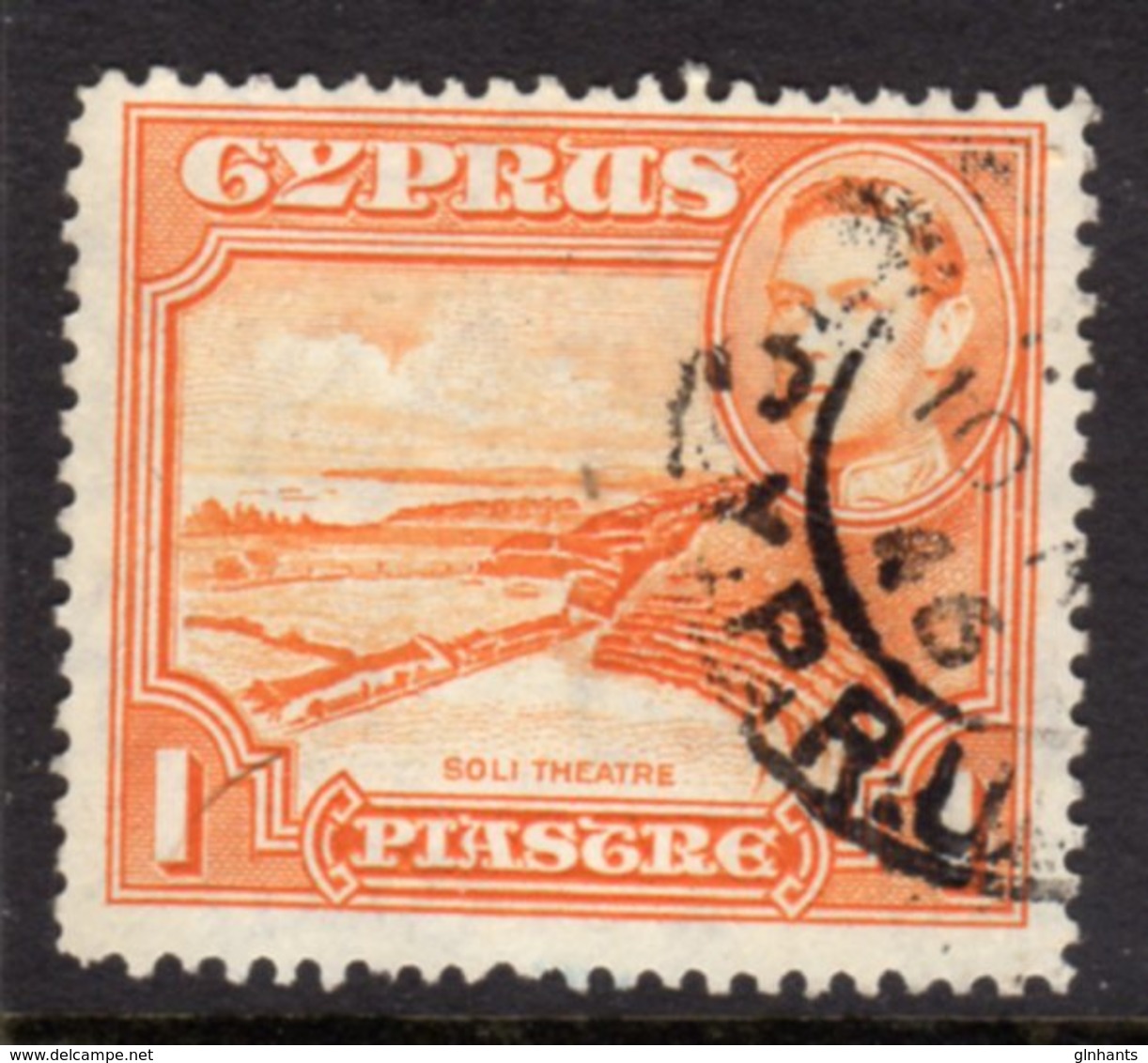 CYPRUS - 1938-1951 1938 ONE PIASTRE KGVI FINE USED SG 154 REF B16 - Cyprus (...-1960)