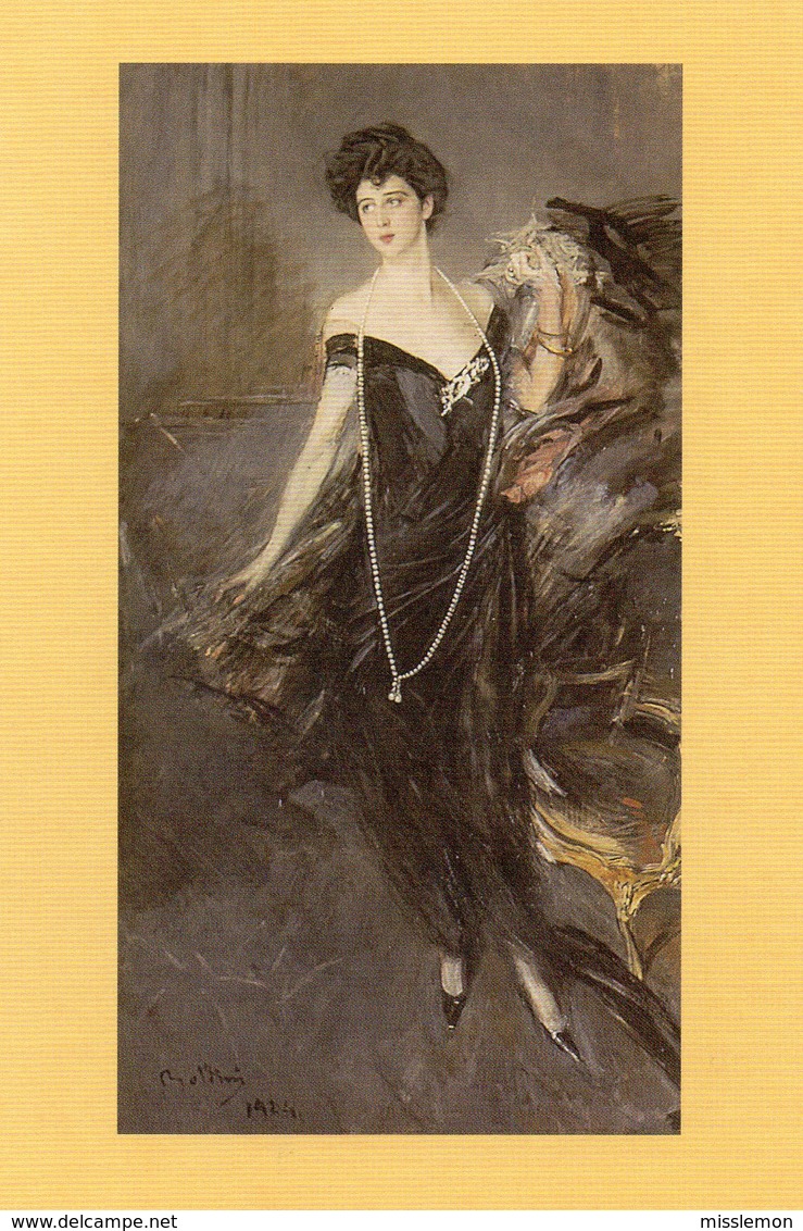 DONNA FRANCA FLORIO 1924 DIPINTO AD OLIO DI GIOVANNI BOLDINI - Donne Celebri