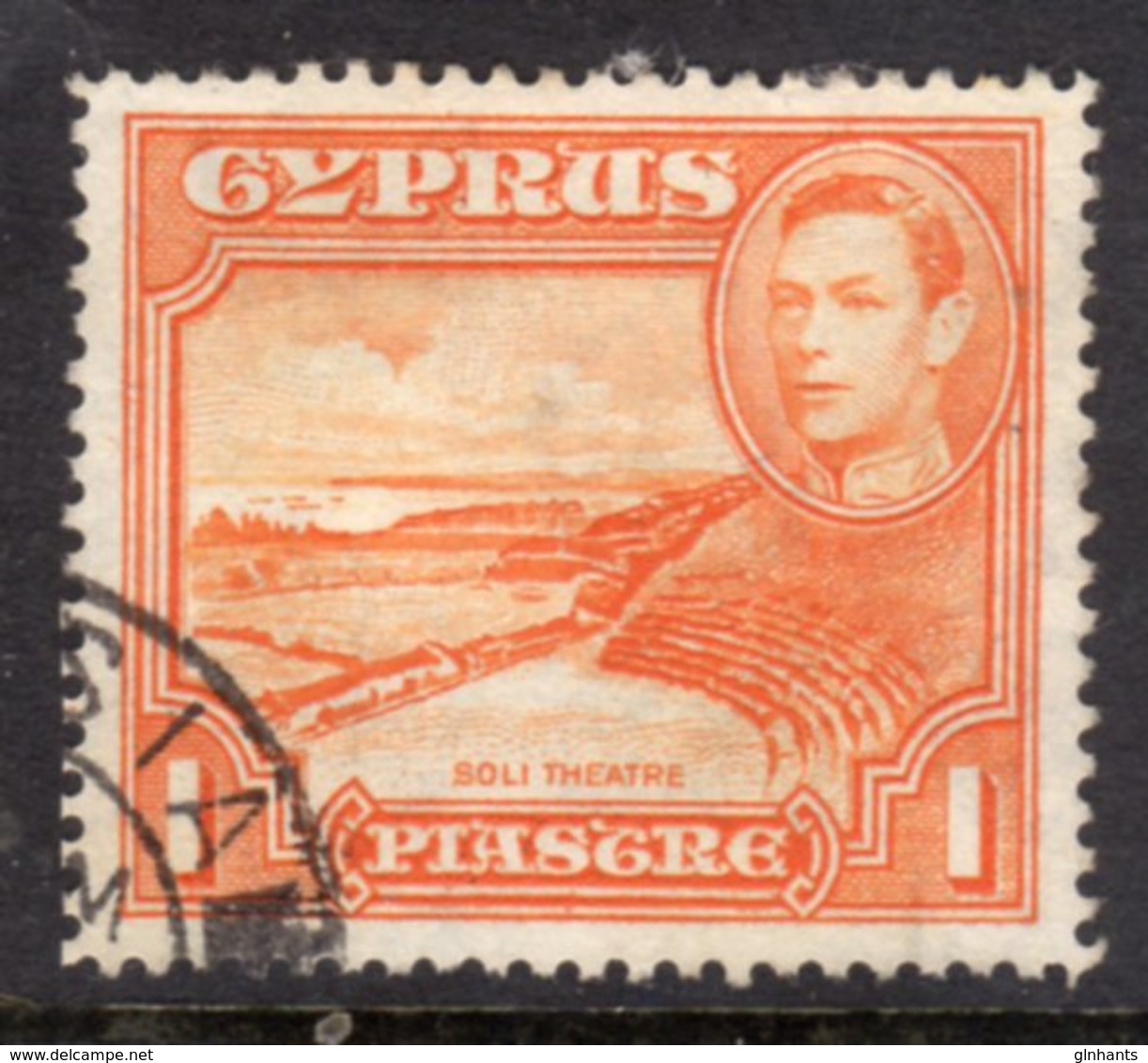 CYPRUS - 1938-1951 1938 ONE PIASTRE KGVI FINE USED SG 154 REF B21 - Chipre (...-1960)