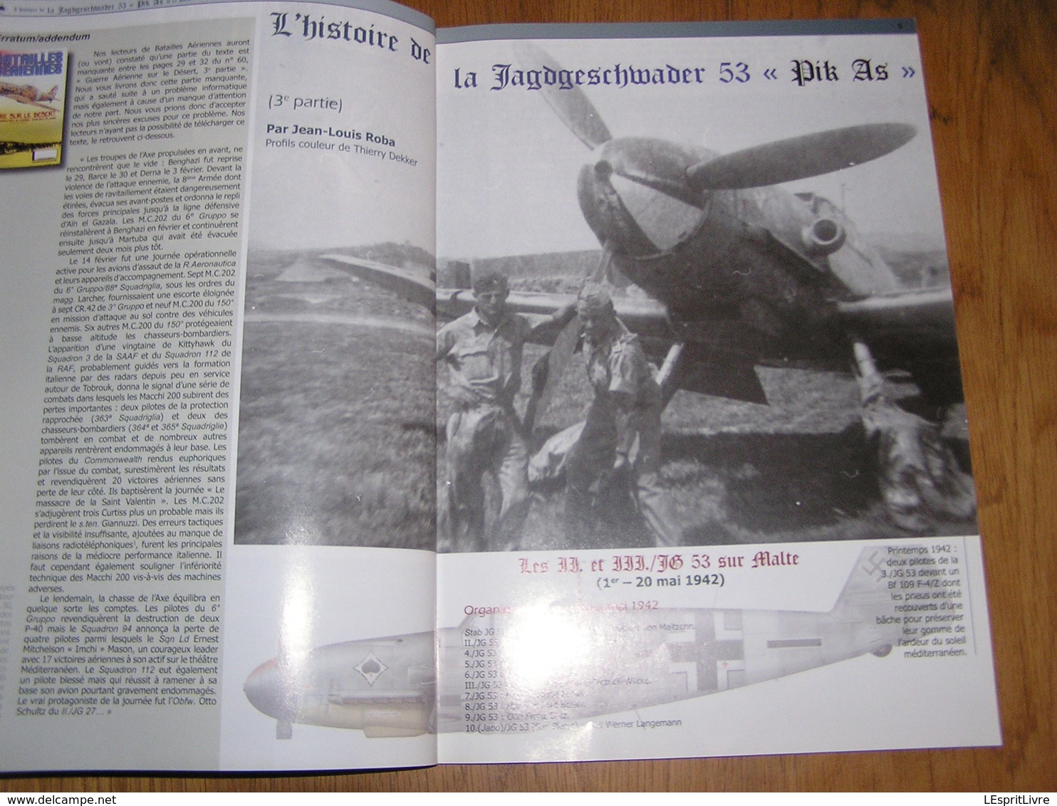 BATAILLES AERIENNES N° 61 Guerre 40 45 L'Histoire De La Jagdgeschwader 53 Pik As (3) Luftwaffe Aviation Afrique Malte - Guerre 1914-18