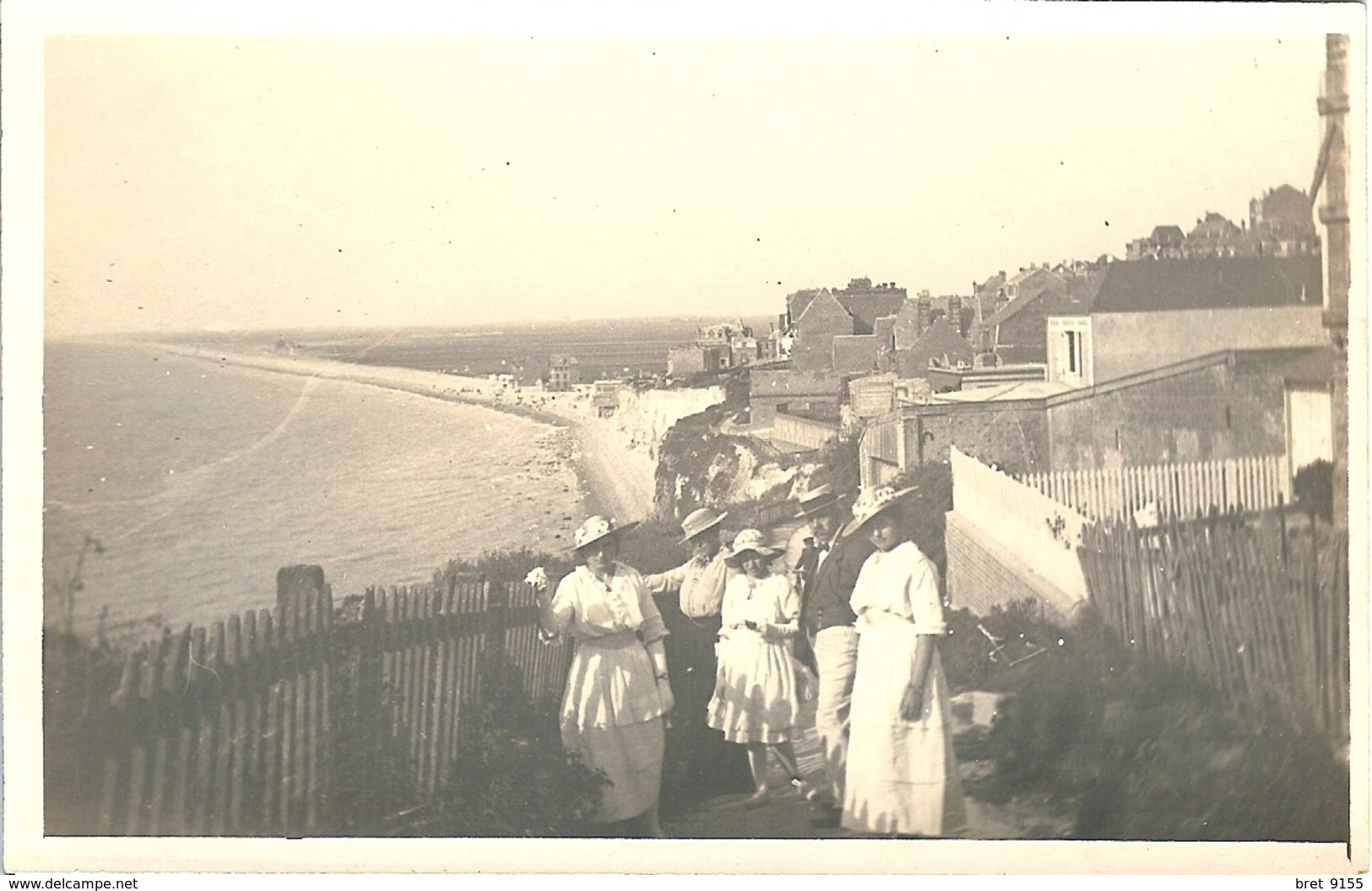 80 ONIVAL CARTE PHOTO PRISE DU HAUT DES FALAISES 1916 - Onival