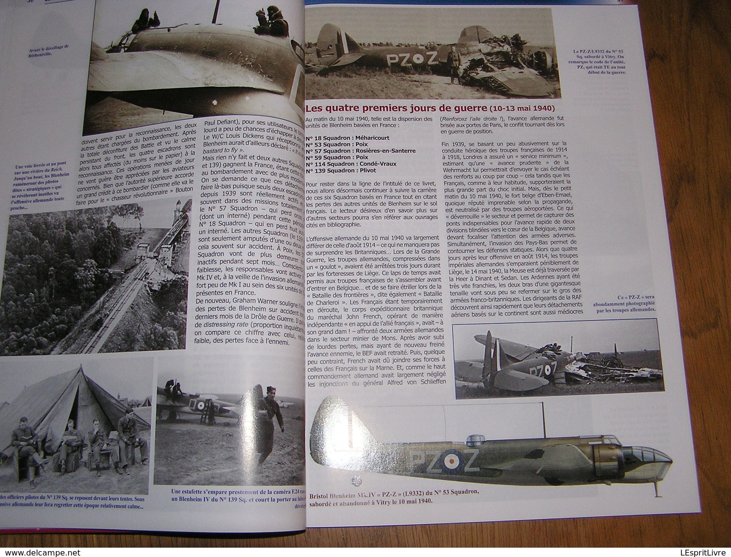 BATAILLES AERIENNES N° 71 Guerre 40 45 La RAF en France 4 ème Partie Mai 1940 Luftwaffe Bristol Blenheim Listing Pilote