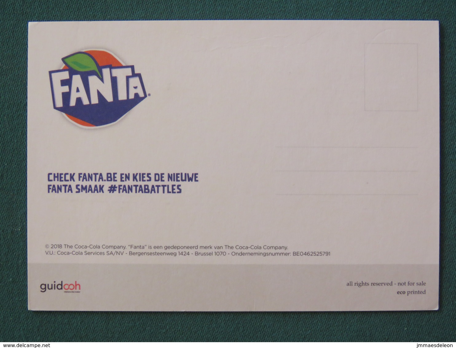 Belgium Around 2018 Unused Postcard - Fanta Drink - Autres & Non Classés