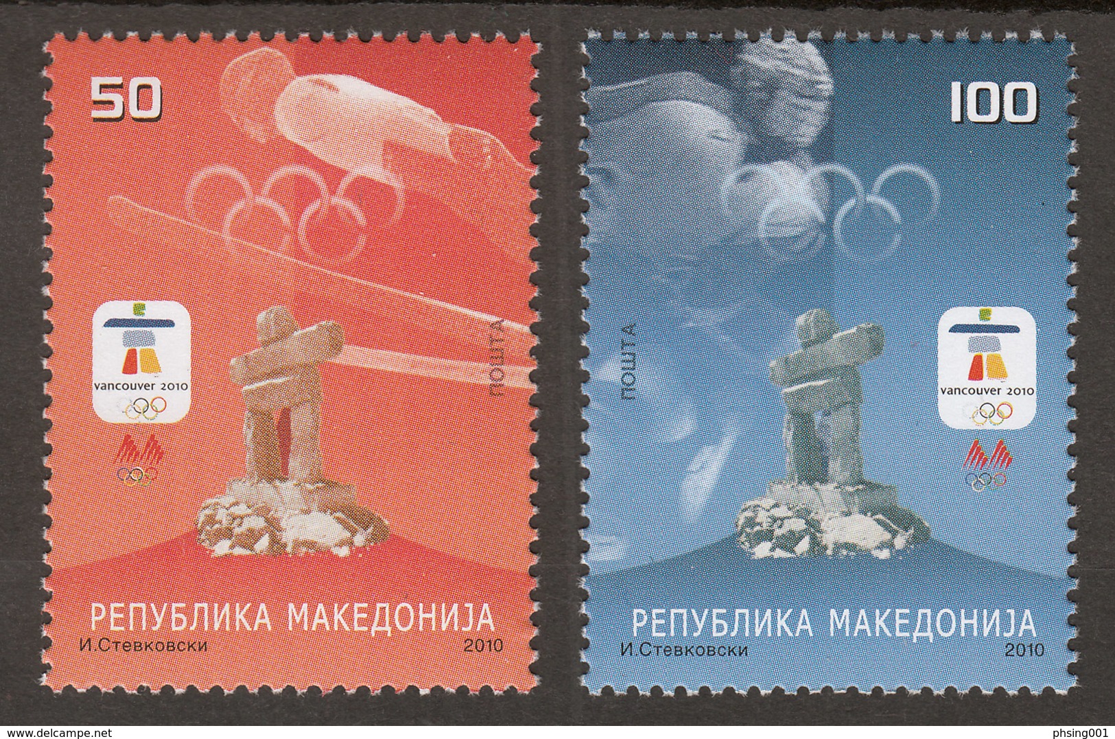 Macedonia 2010 Winter Olympic Games Vancouver, Canada, Set MNH - Winter 2010: Vancouver