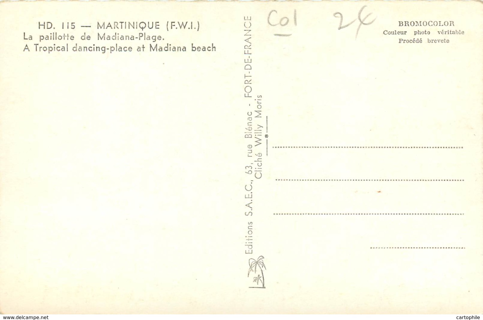 Martinique - La Paillotte De Madiana Plage - Cpsm 9x14 - Autres & Non Classés