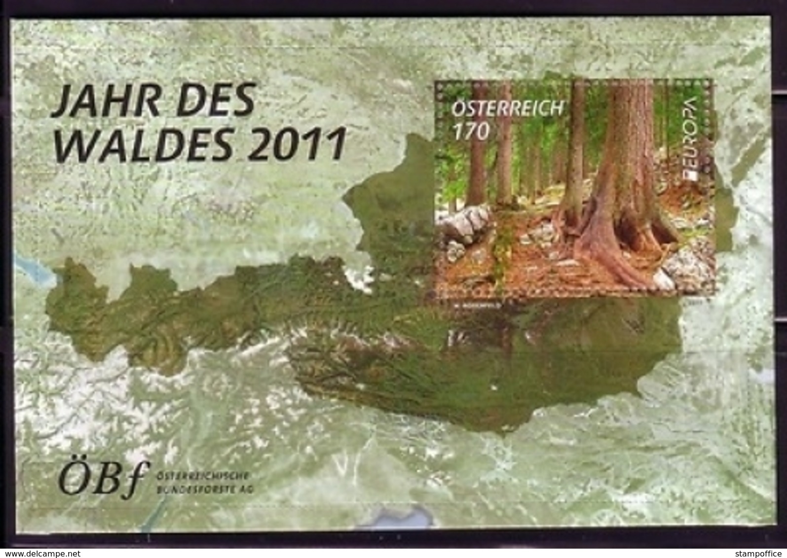 ÖSTERREICH BLOCK 67 ** EUROPA CEPT 2011 JAHR DES WALDES - 2011