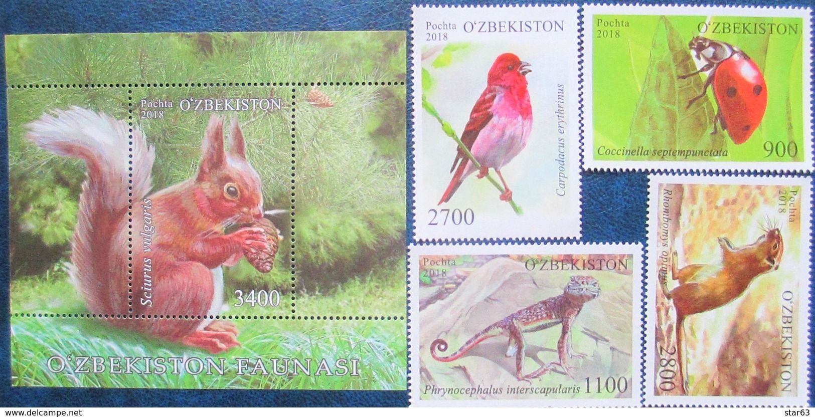 Uzbekistan  2018  Fauna Of Uzbekistan  S/S +  3 V  MNH - Uzbekistan