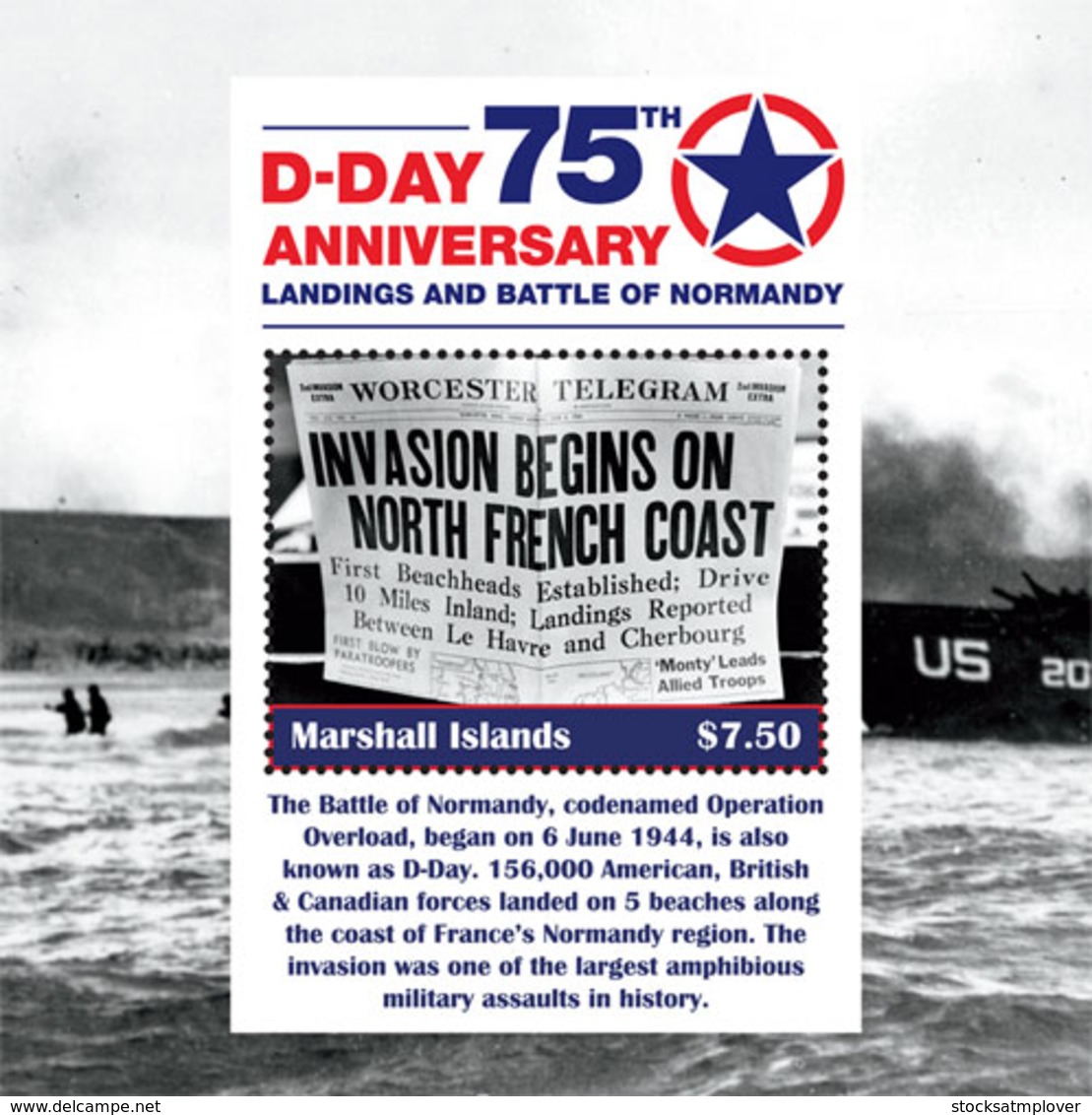 Marshall Islands   2019  D-DAY  ,World War II  I201901 - Marshall Islands