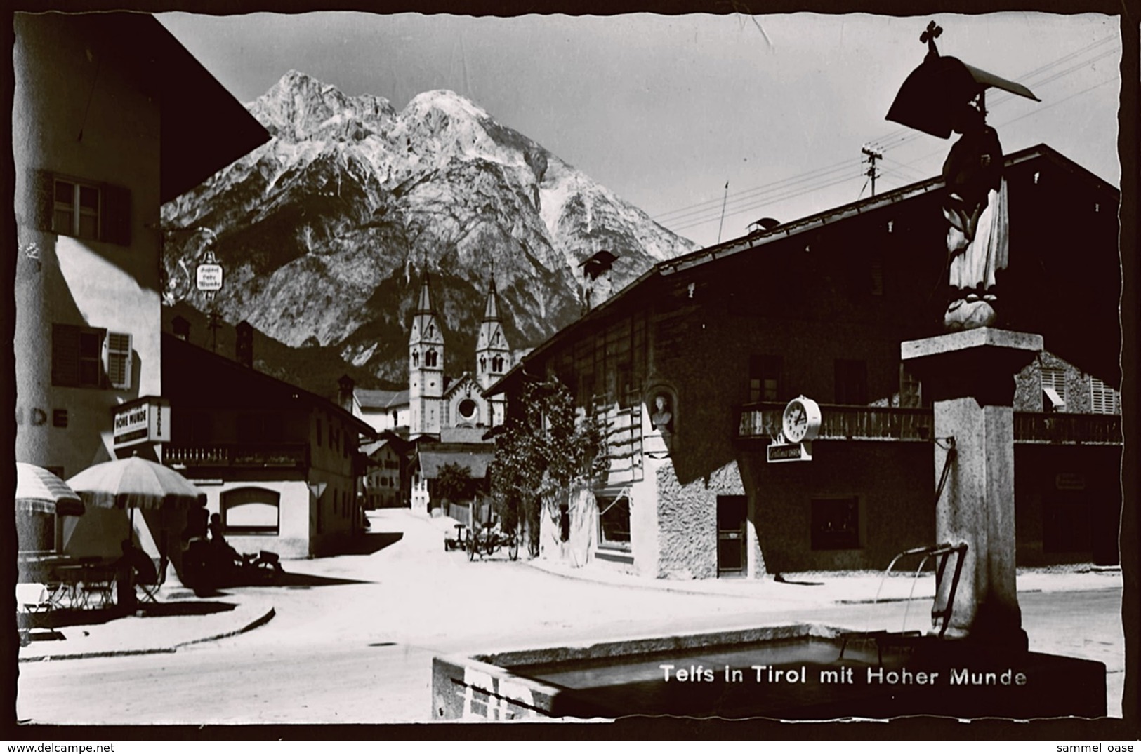 Telfs / Tirol  -  Mit Brunnen  -  Ansichtskarte Ca.1965    (11822) - Telfs