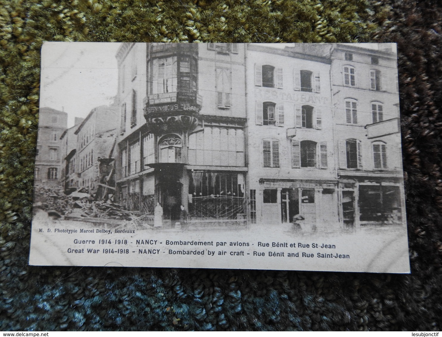 Bombardement Par Avions Rue Bénit Et Rue St Jean  NANCY Guerre 1914-1918  CPA - Nancy