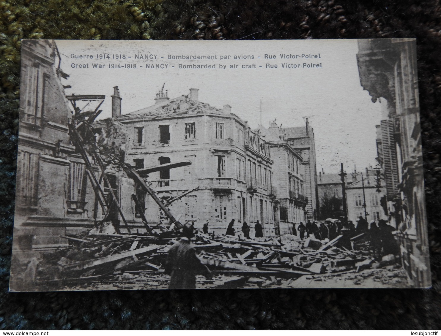 Bombardement Par Avions Rue Victor Poirel  NANCY Guerre 1914-1918  CPA - Nancy