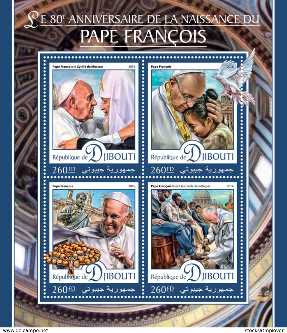 Djibouti 2016  Pope Francis - Dschibuti (1977-...)