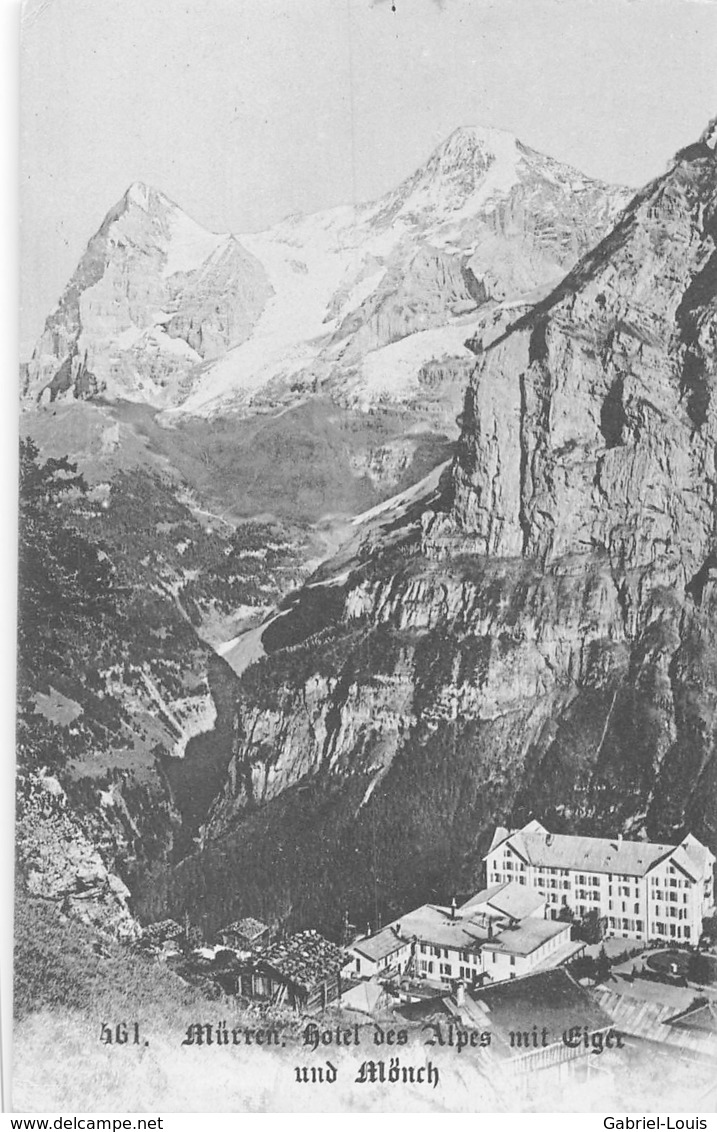 Mürren Hotel Des Alpes Mit Eiger Und Mönch - Mürren