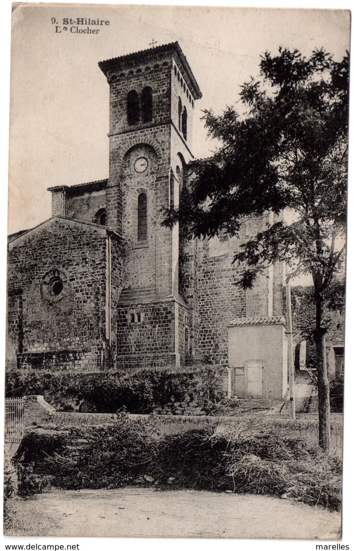 CPA Saint-Hilaire 11. Le Clocher. 1918 - Saint Hilaire