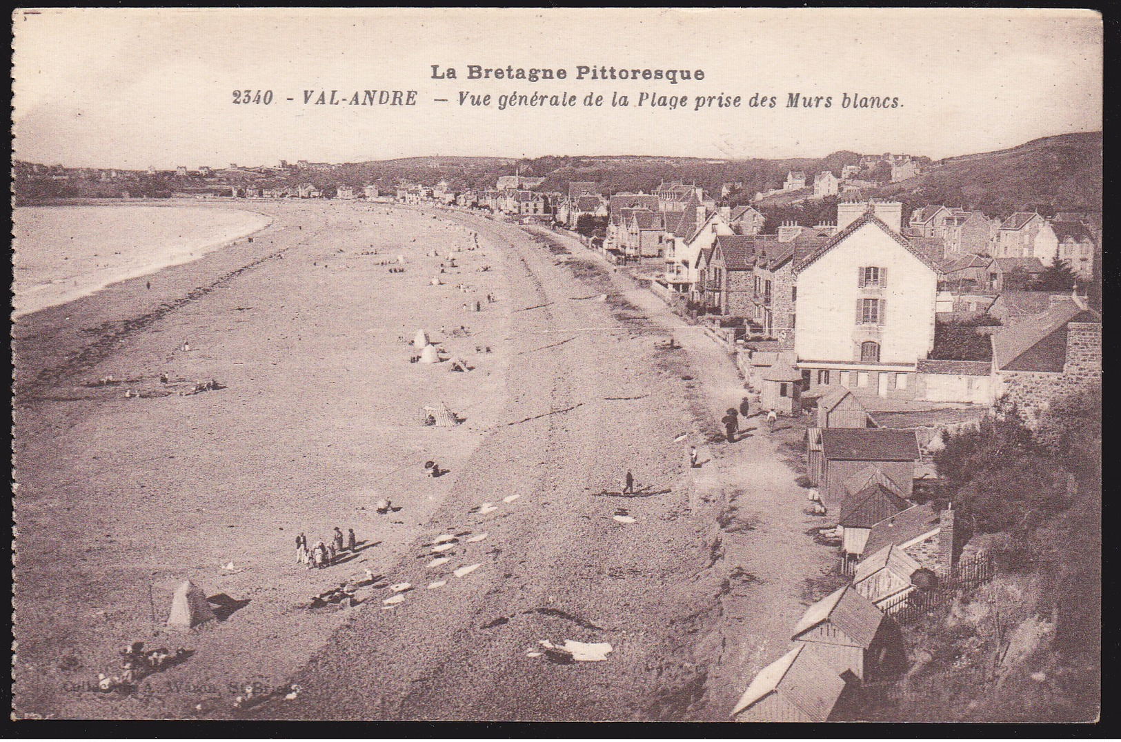 00820 - Val-André, Vue Générale De La Plage Prise Des Murs Blancs - Pléneuf-Val-André