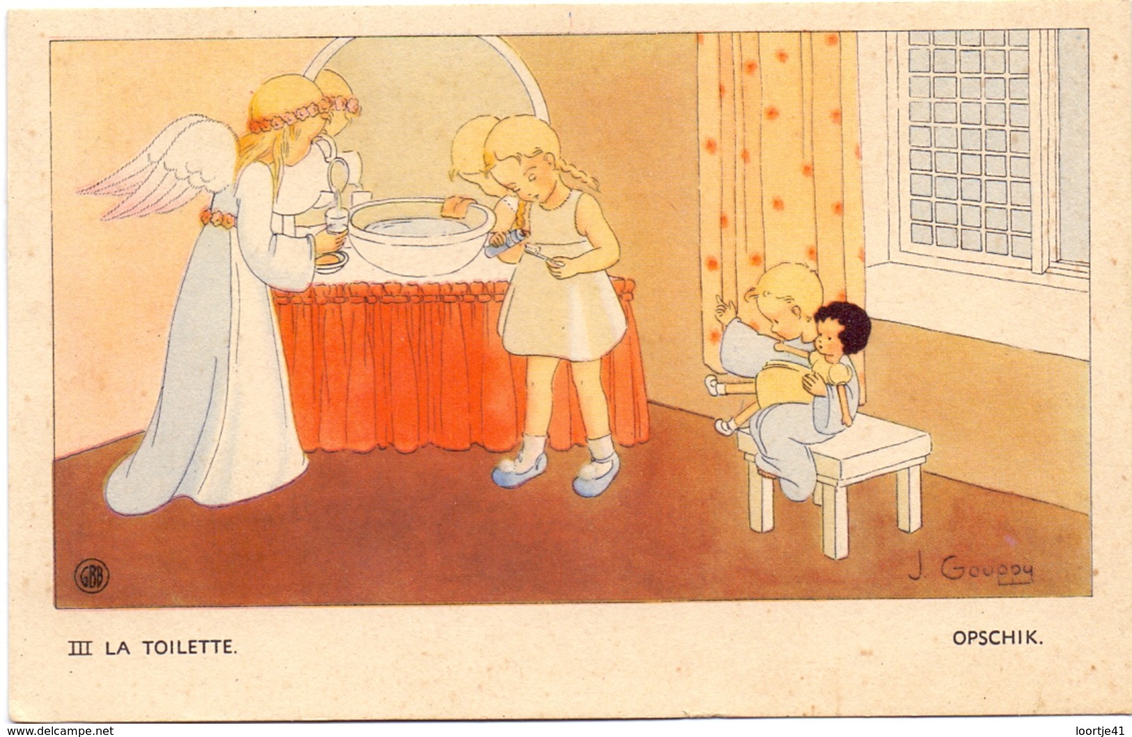 Devotie - Devotion - Engel Met Kinderen - Ange & Enfants  - La Toilette - Opschik - Illustr J. Gouppy - Autres & Non Classés