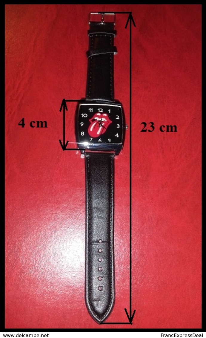Montre à Quartz NEUVE Bracelet Cuir ! ( Watch ) - The Rolling Stones - Montres Modernes