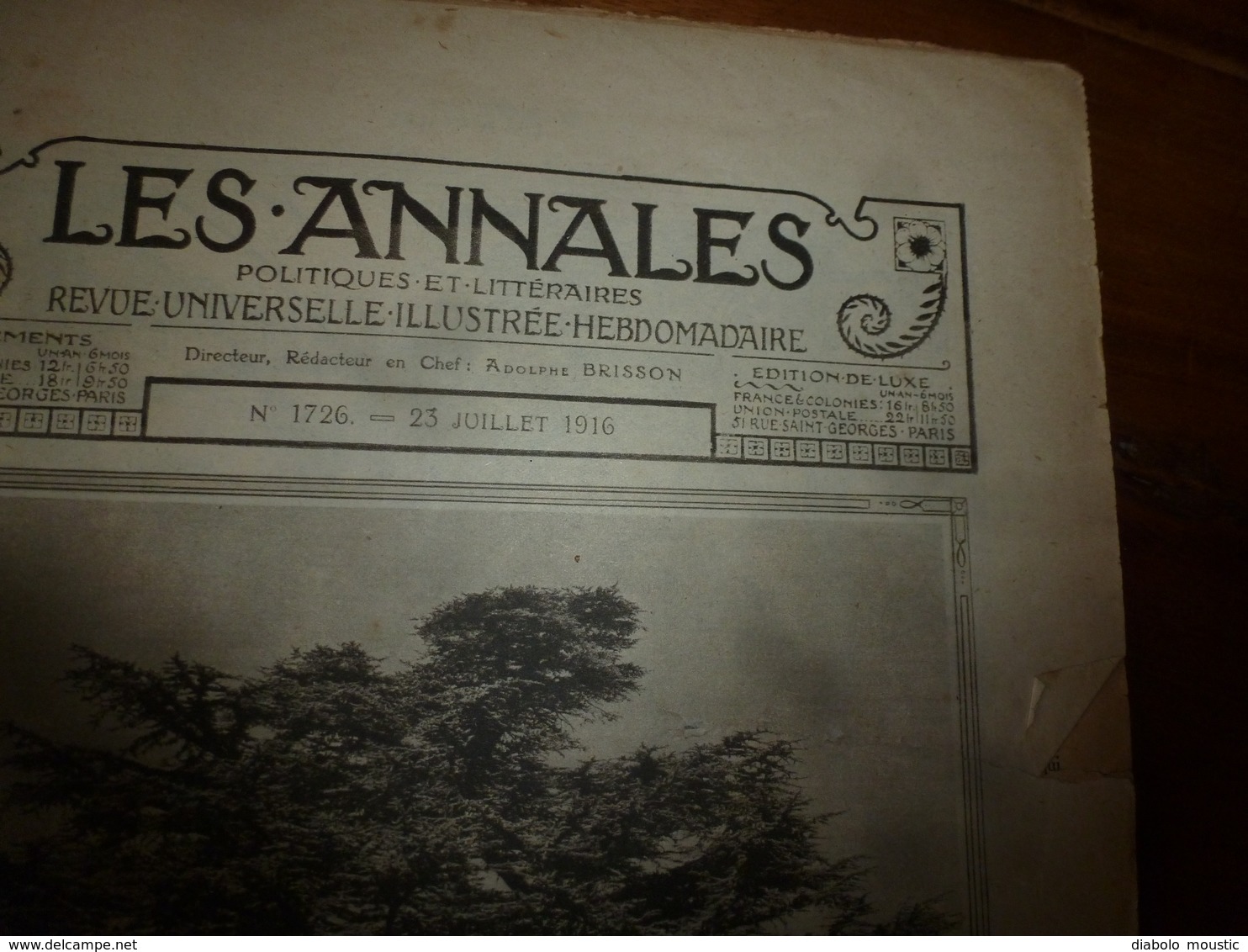 1916 LES ANNALES : Les Poilus en Picardie; Les russes; Les anglais;En Syrie ;Sœur Gabrielle ; Clermont-en-Argonne;etc