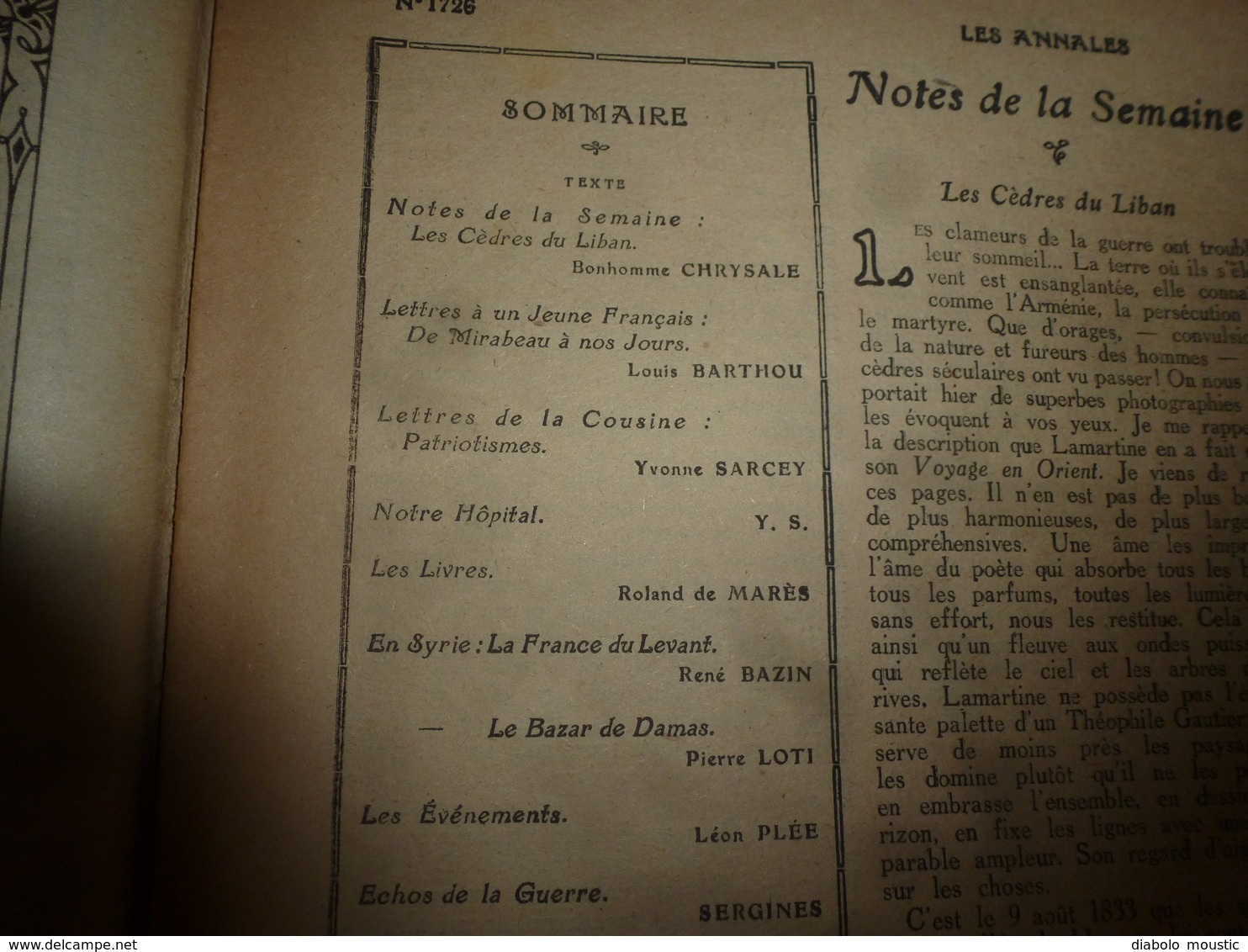 1916 LES ANNALES : Les Poilus en Picardie; Les russes; Les anglais;En Syrie ;Sœur Gabrielle ; Clermont-en-Argonne;etc