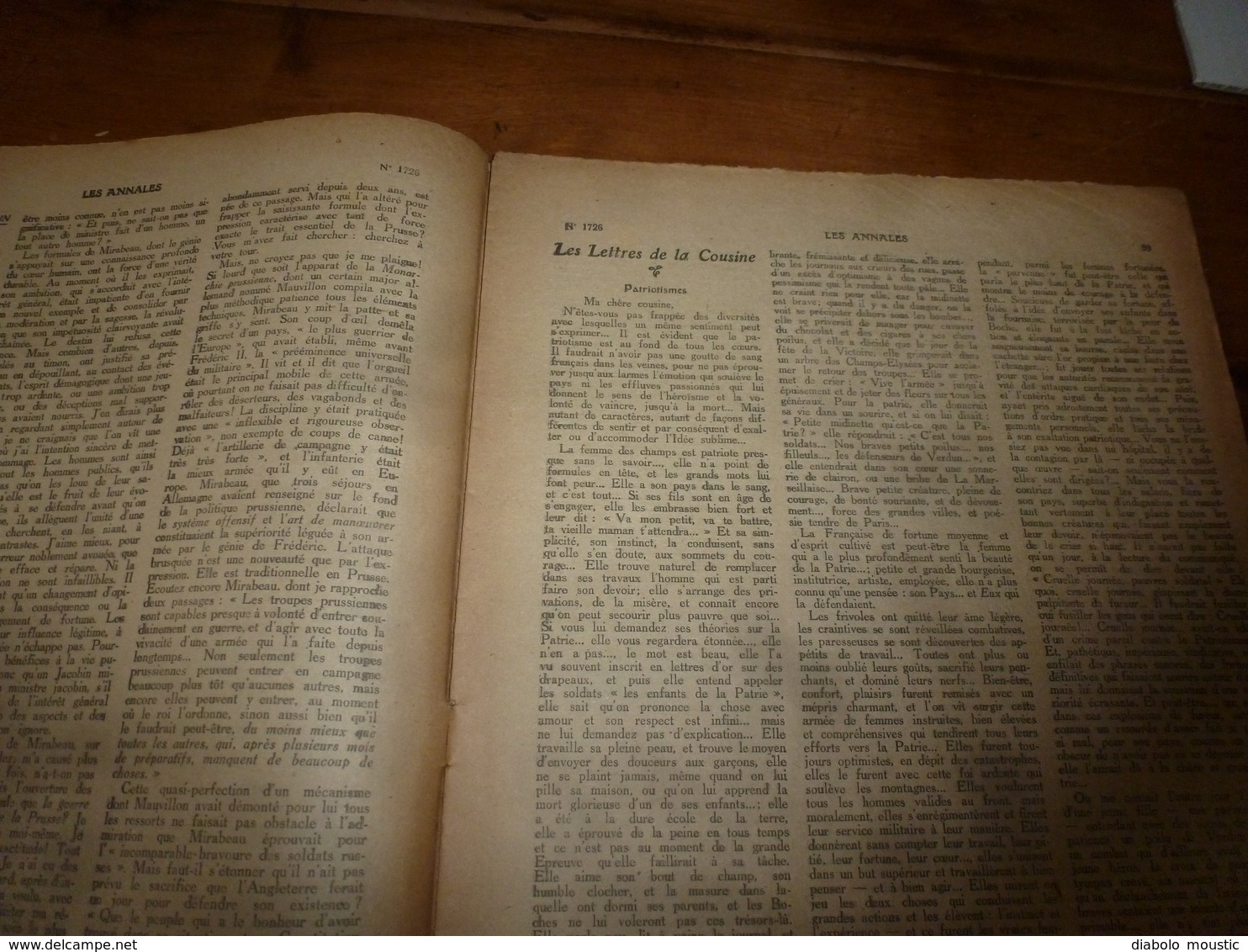 1916 LES ANNALES : Les Poilus en Picardie; Les russes; Les anglais;En Syrie ;Sœur Gabrielle ; Clermont-en-Argonne;etc