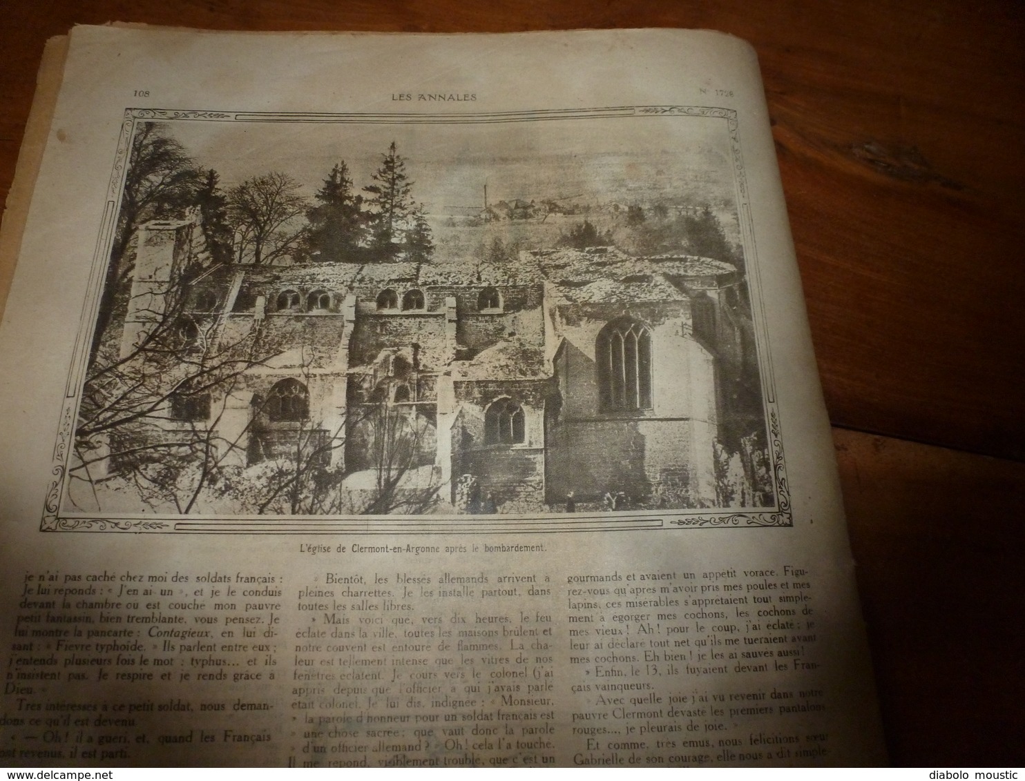 1916 LES ANNALES : Les Poilus en Picardie; Les russes; Les anglais;En Syrie ;Sœur Gabrielle ; Clermont-en-Argonne;etc