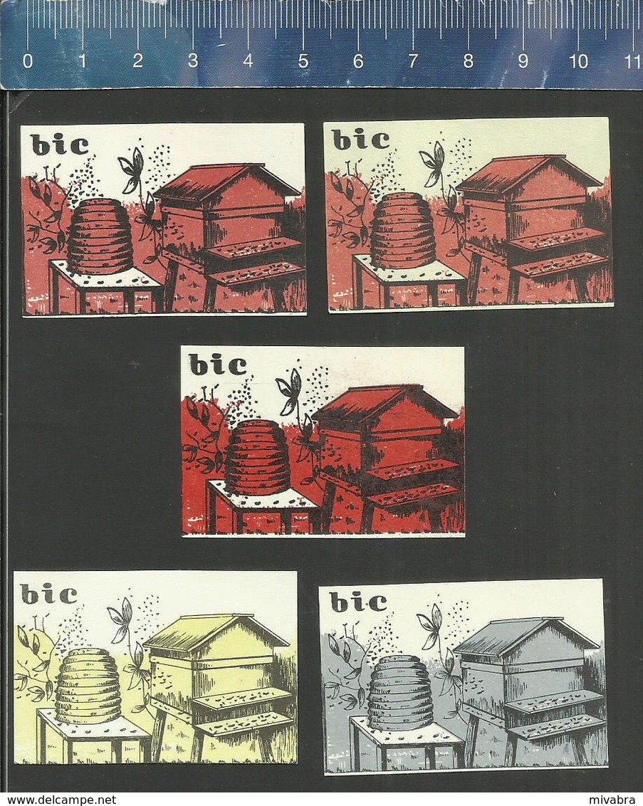 B.I.C. ( BETUWSE IMKER CLUB) ( BIJENKORF BIJEN ABEILLES BEES ) Luciferetiketten- Matchbox Labels The Netherlands 1967 - Matchbox Labels