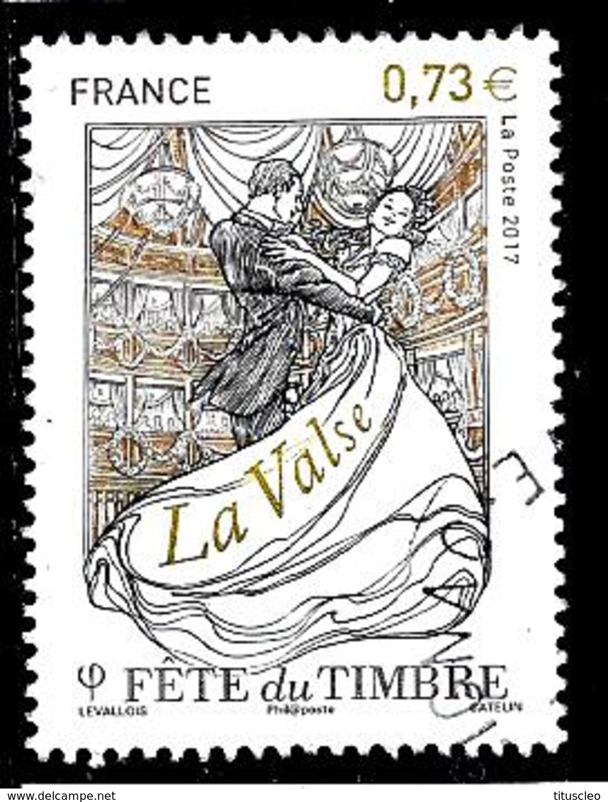 FRANCE 5130° 0,73€ Multicolore Et Or Fête Du Timbre 2017 Danse La Valse (10% De La Cote + 0,15) - Oblitérés