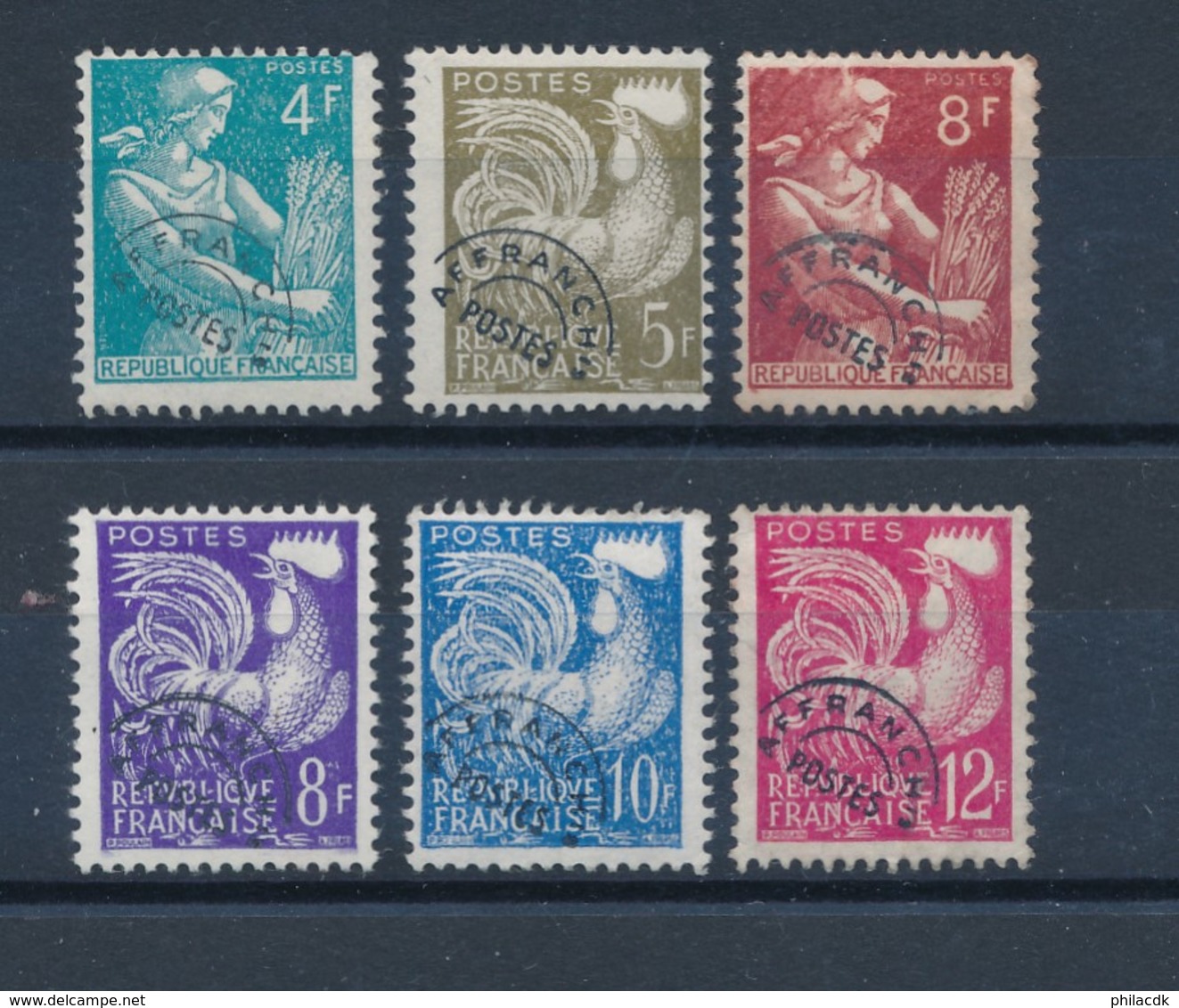 FRANCE - PREOBLITERES N°YT 106/11 NEUFS* AVEC CHARNIERE - COTE YT : 7€ - 1953/59 - 1953-1960