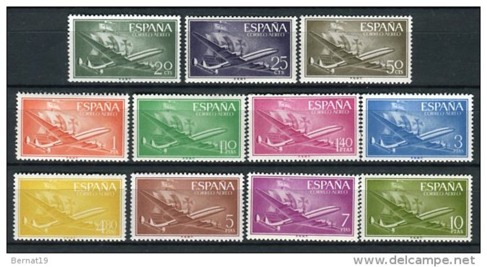 España 1955. Edifil 1169-79 ** MNH - Nuevos