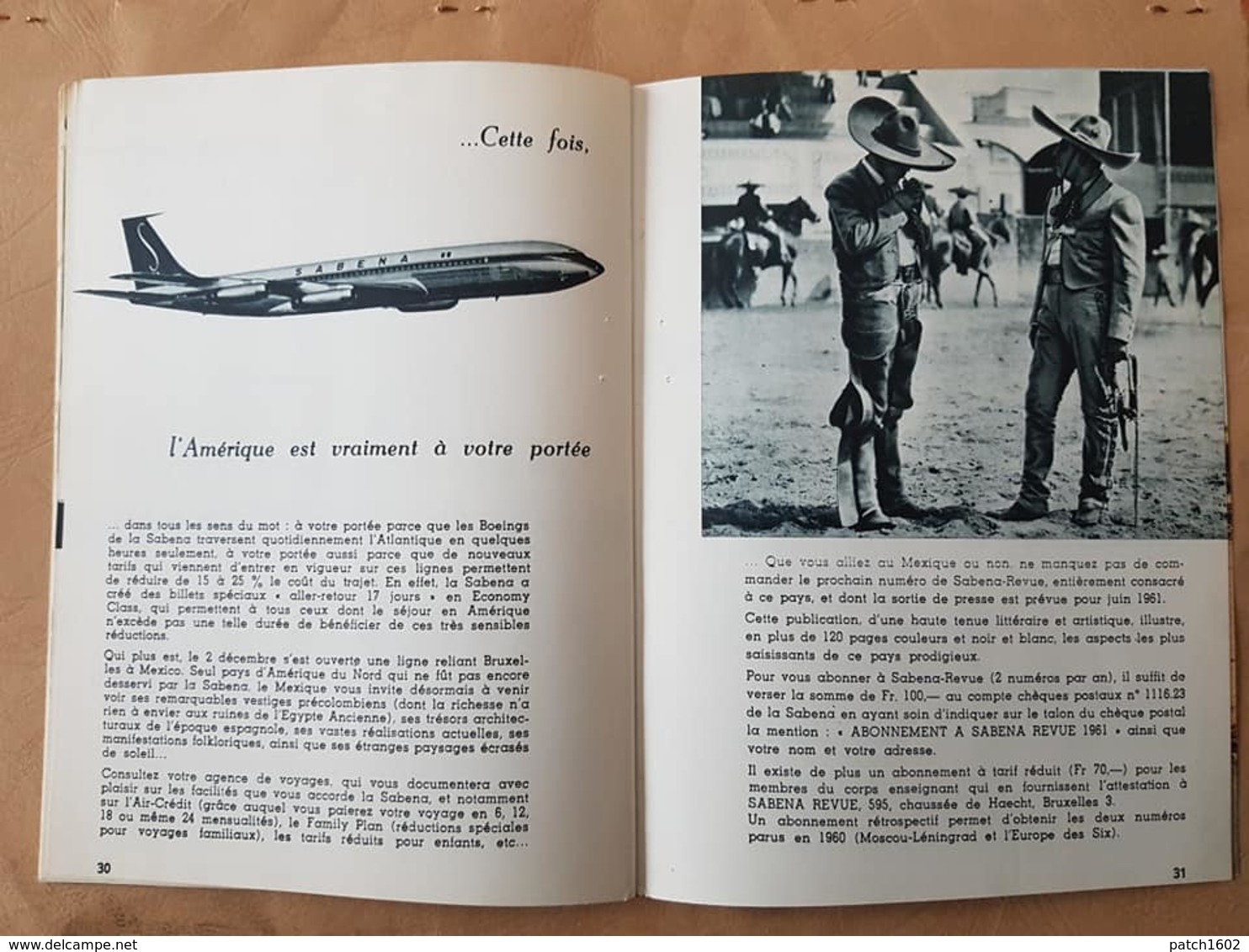 SABENA Présentation De La Caravelle De La SABENA   MAGAZINE JANVIER 1961 - Avion