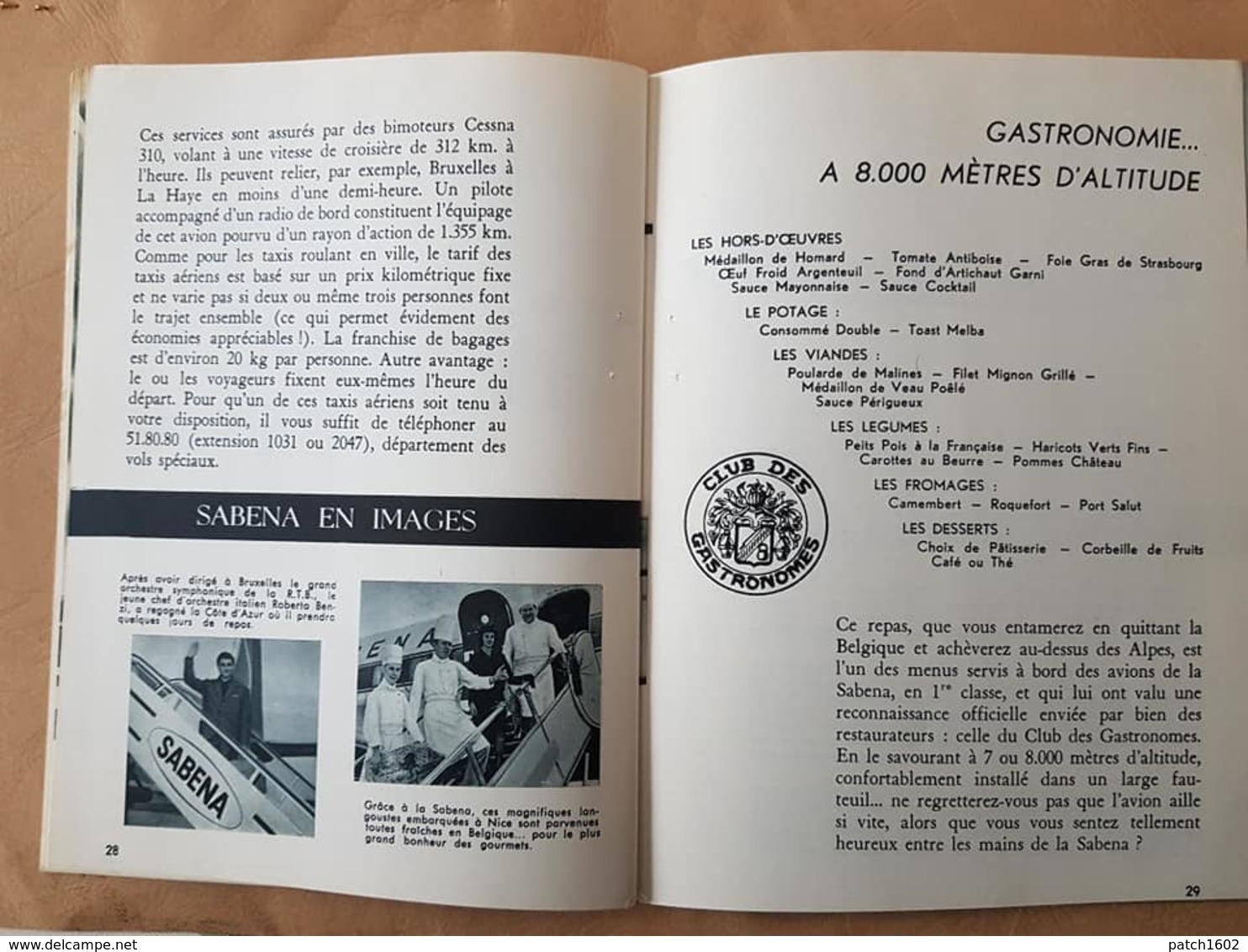 SABENA présentation de la caravelle de la SABENA   MAGAZINE JANVIER 1961