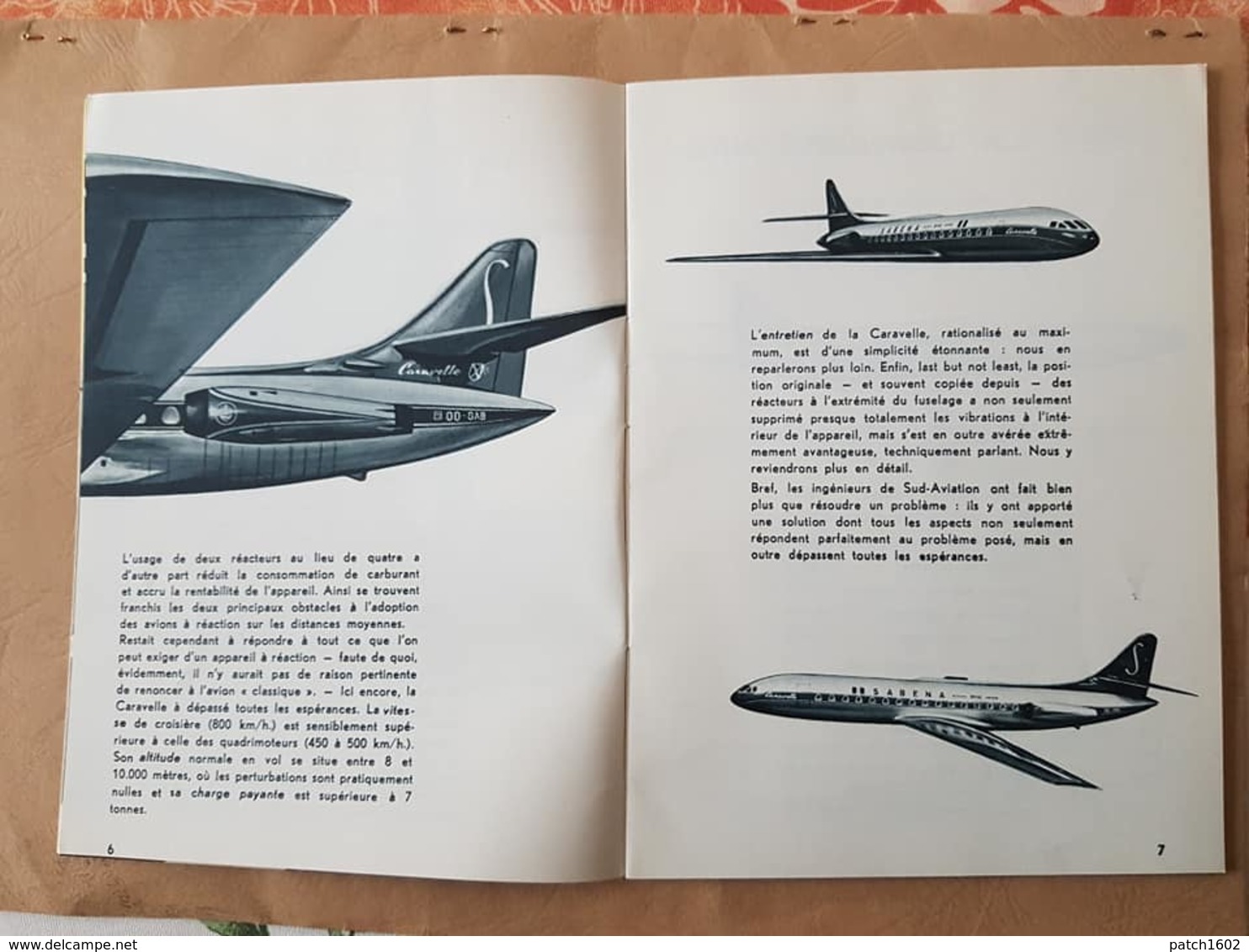 SABENA présentation de la caravelle de la SABENA   MAGAZINE JANVIER 1961