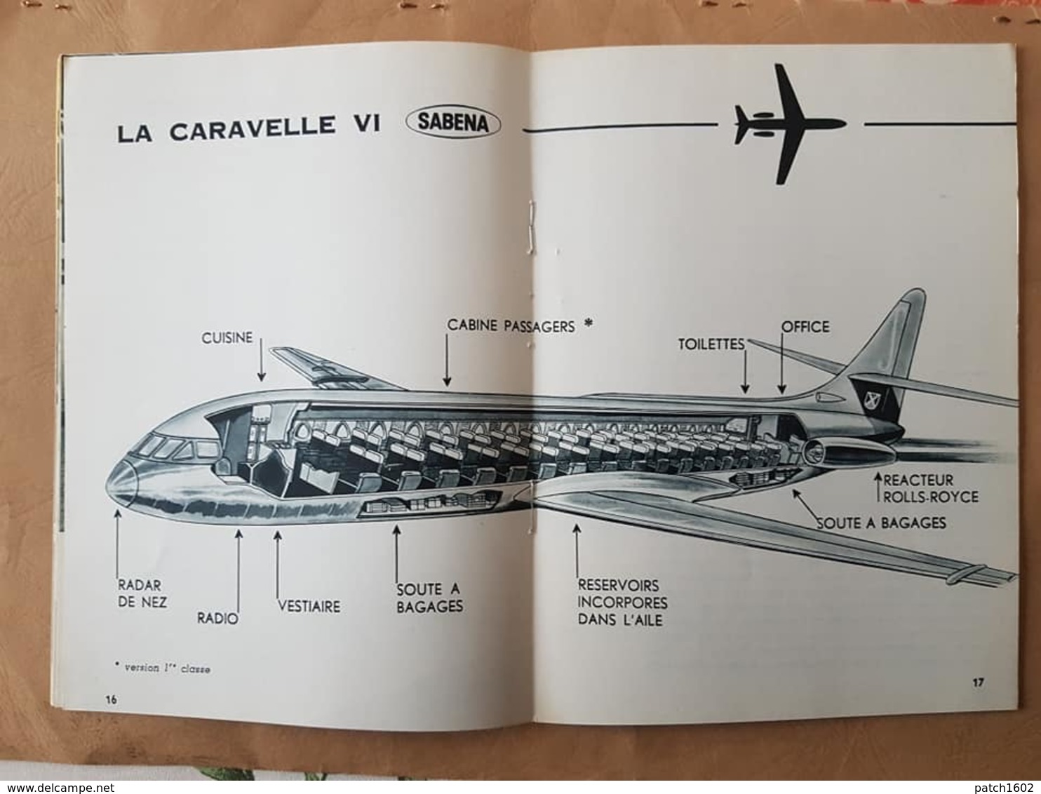 SABENA présentation de la caravelle de la SABENA   MAGAZINE JANVIER 1961