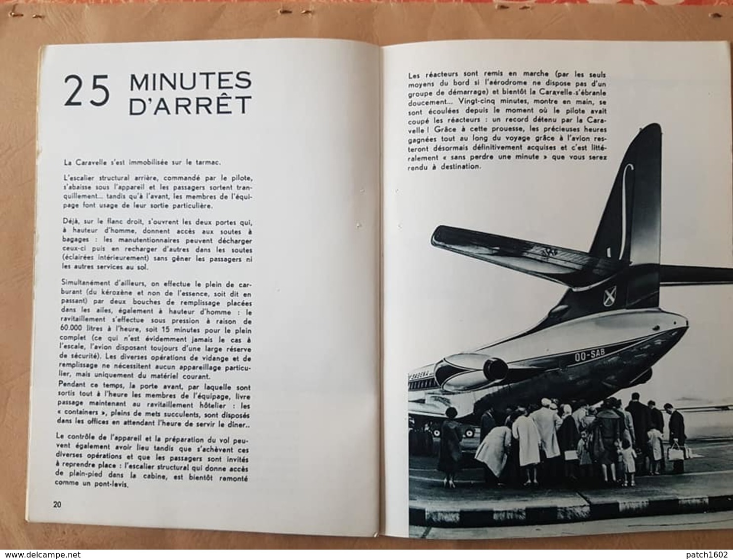 SABENA présentation de la caravelle de la SABENA   MAGAZINE JANVIER 1961