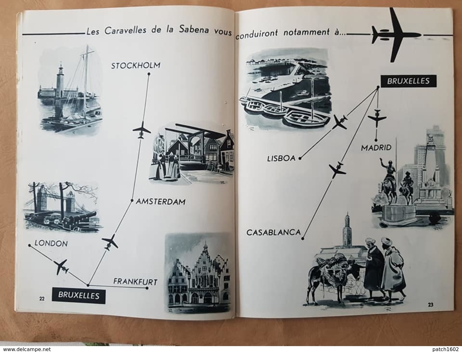 SABENA présentation de la caravelle de la SABENA   MAGAZINE JANVIER 1961