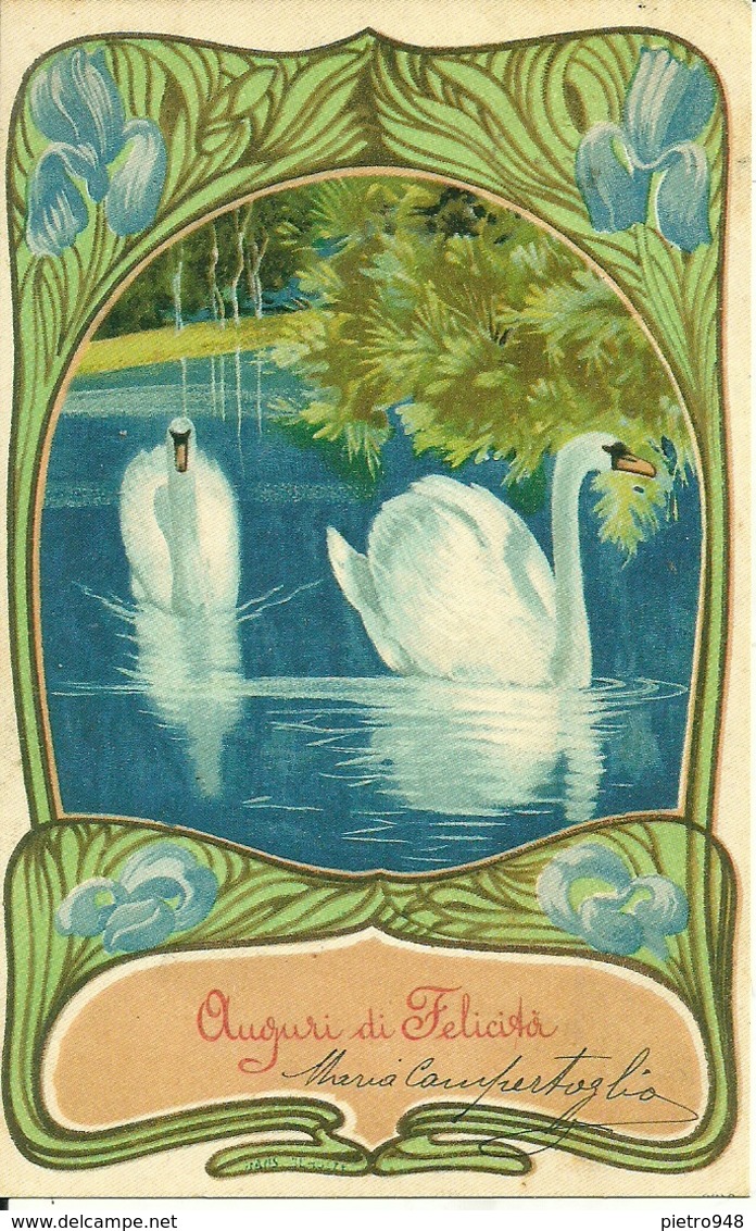 Cigni, Swans, Riproduzione Da Orig., Reproduction, Illustrazione, (E09) - Oiseaux