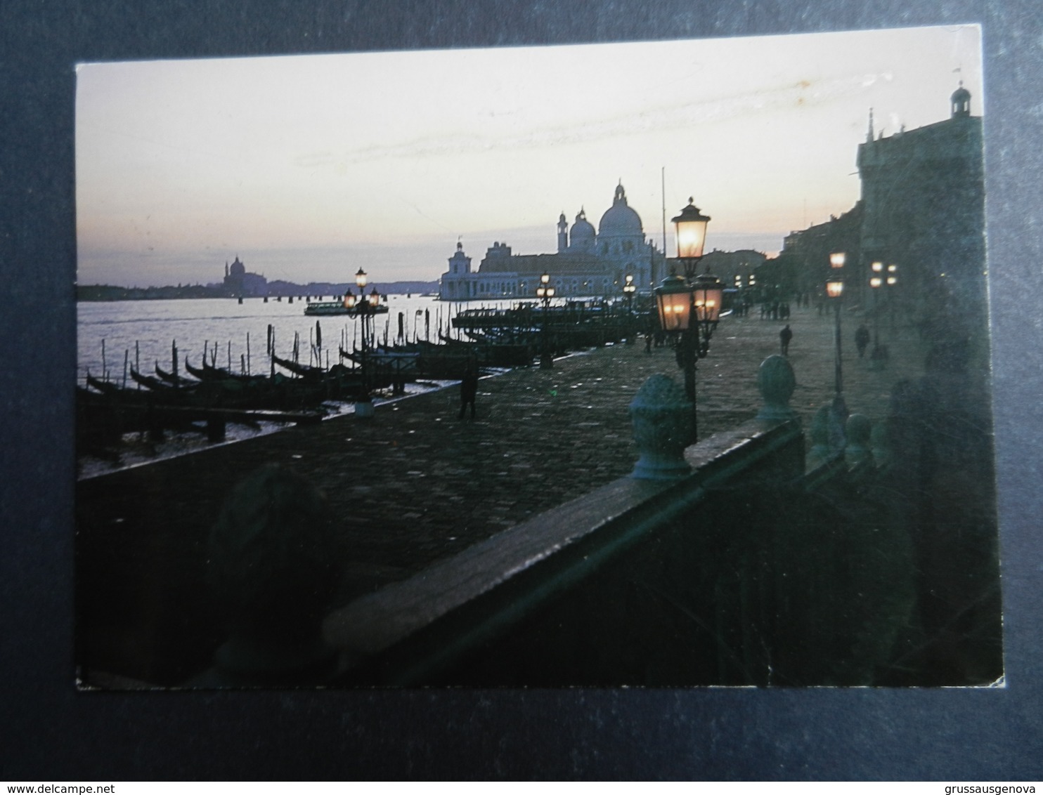 19972) VENEZIA TRAMONTO IN BACINO VIAGGIATA - Venezia