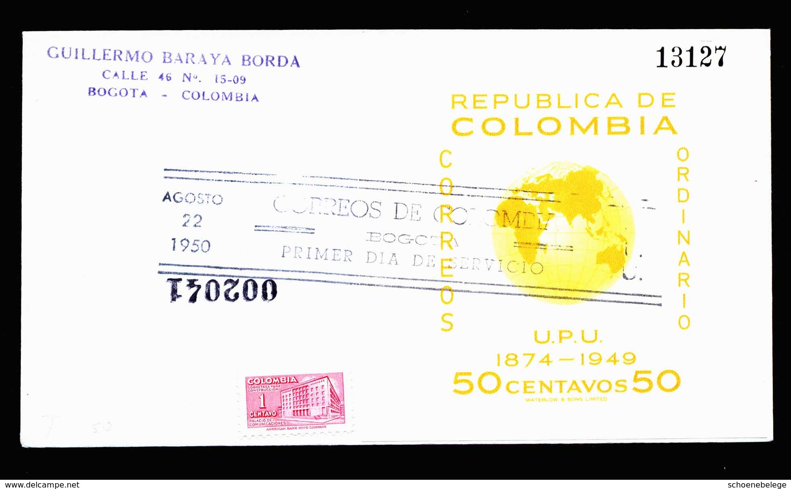 A6272) Colombia Kolumbien 2 Briefe 1950 - Kolumbien