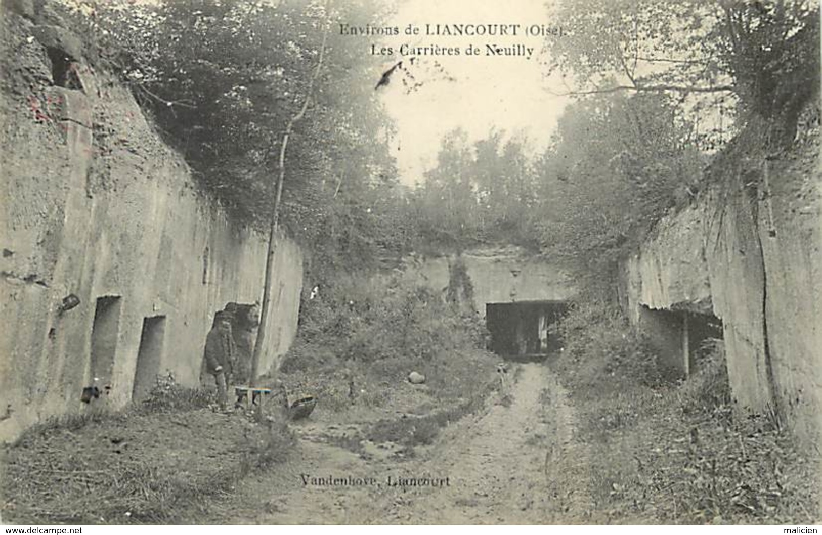 - Oise -ref-B478- Liancourt - Carrières De Neuilly - Carrière - Industrie -verso Cachet Militaire - Marcophilie - - Liancourt