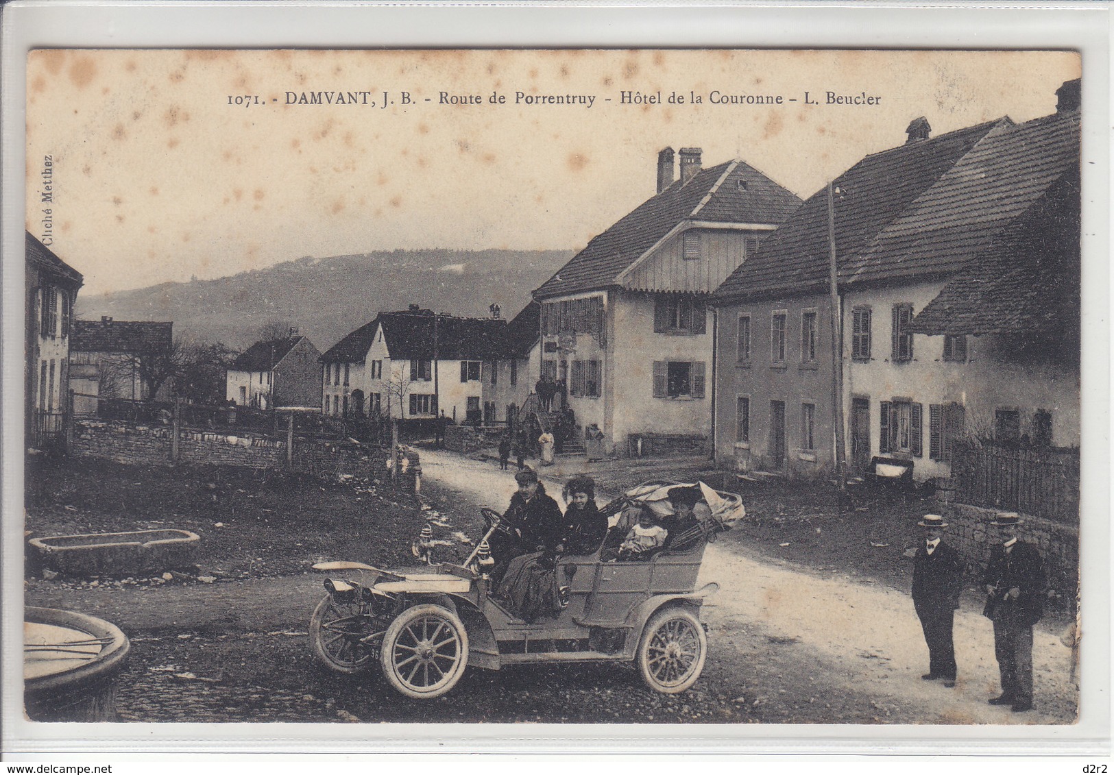 DAMVANT - RTE DE PORRENTRUY - HOTEL DE LA COURONNE ET OLD CAR - EN L'ETAT - N/C - Porrentruy