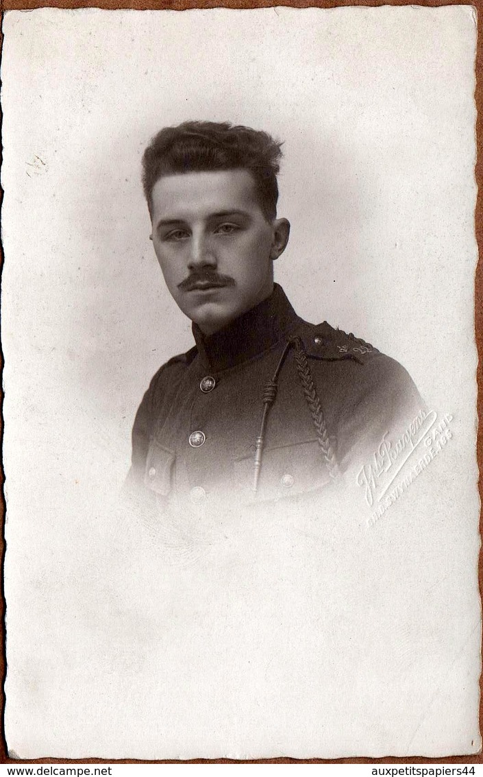 Photo Originale Gay & Playboy En Uniforme Soldat Belge De Gand En Studio Vers 1910/20 - Photo Buyens - War, Military