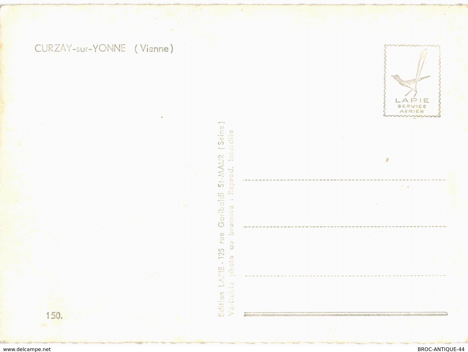 CPM* N°3321 - LOT DE 2 CARTES DE CURZAY-SUR-YONNE - Autres & Non Classés