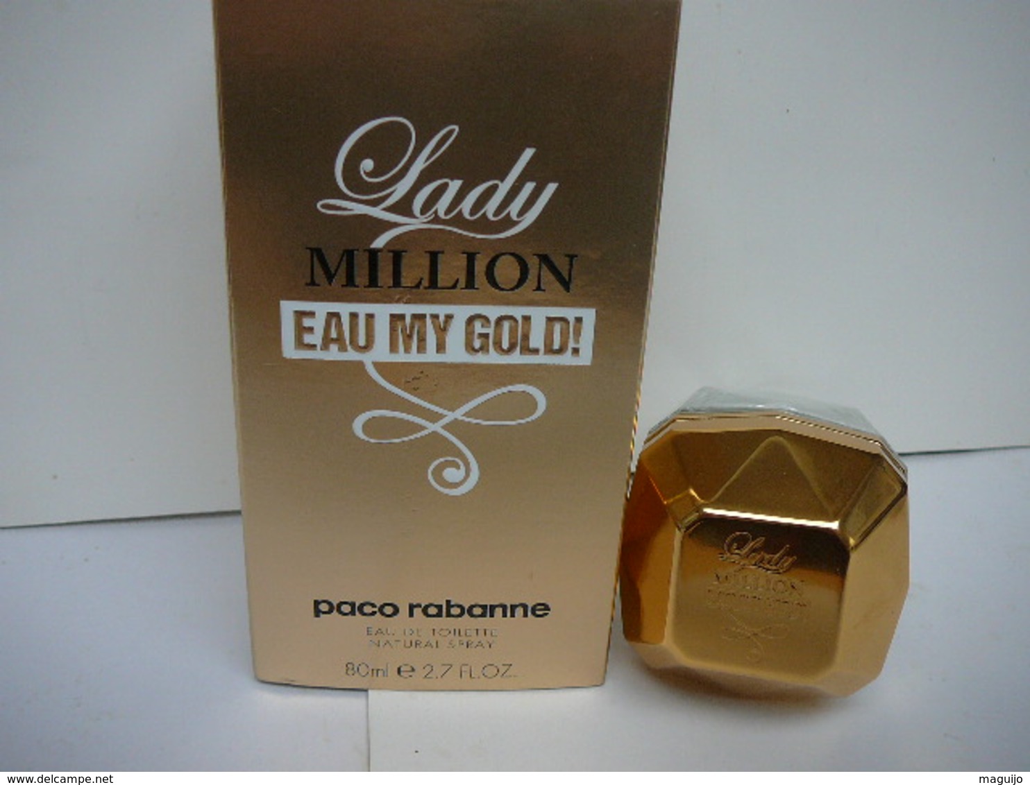 PACO RABANNE " LADY MILLION:EAU MY GOLD"  VAPO 80 ML  VIDE   LIRE ET VOIR!! - Miniatures Womens' Fragrances (without Box)