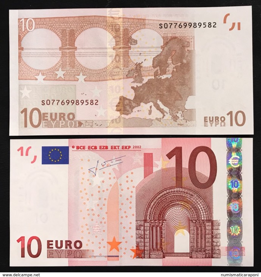 10 €  ITALIA ITALY FDS UNC S J009c1 TRICHET Cod.€.082 - 10 Euro