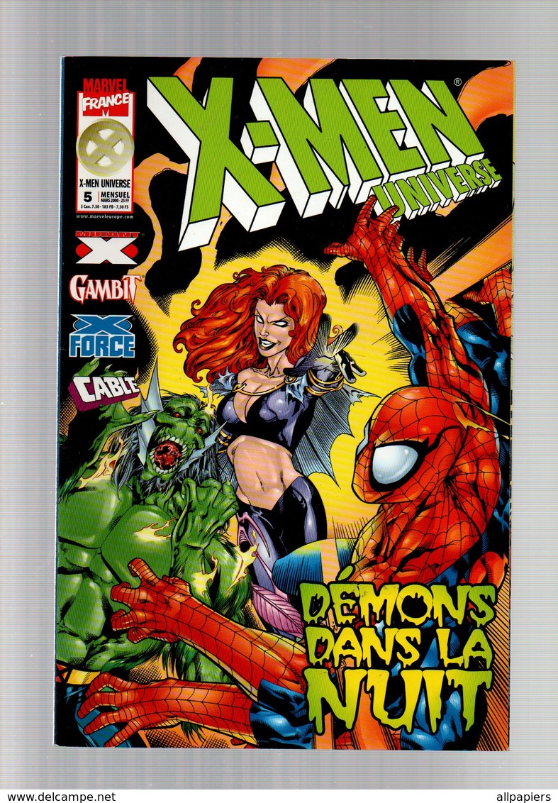 X-Men Universe N°5 Mutant X Démon Dans La Nuit - Gambit Les Proies Du Vampire - Cable Bain D'acide... - XMen