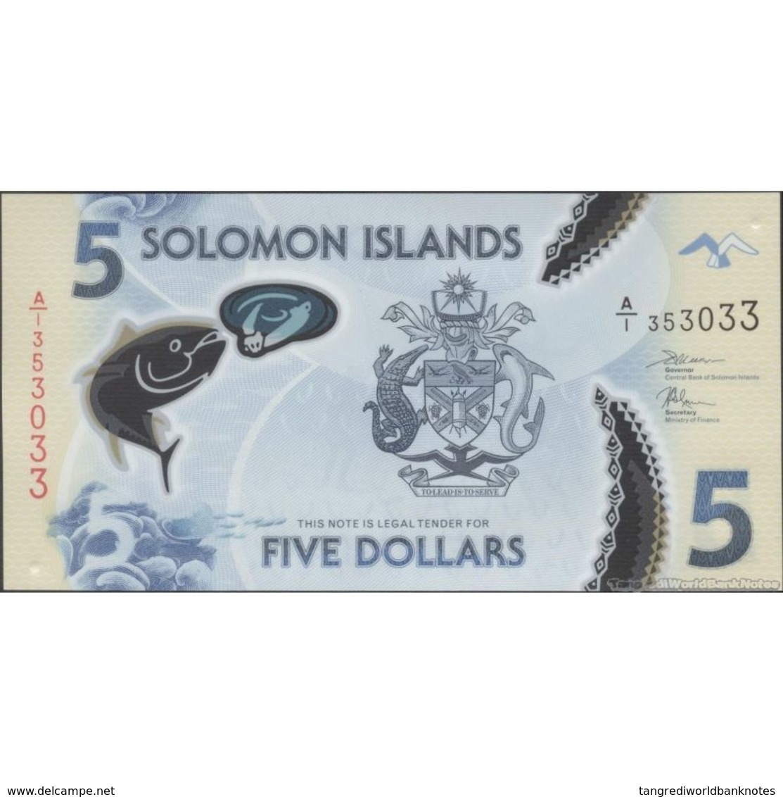 TWN - SOLOMON ISLANDS NEW - 5 Dollars 2019 Polymer - Prefix A/1 UNC - Salomonseilanden