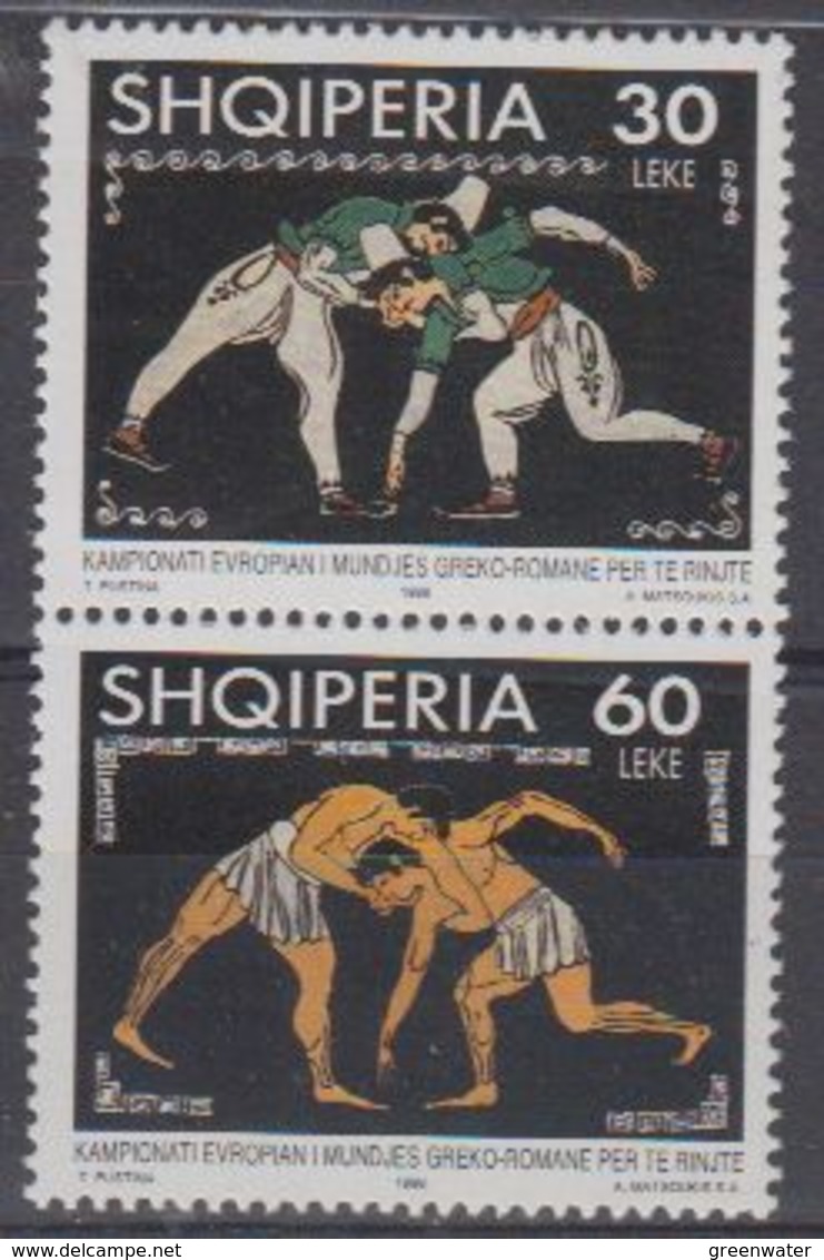 Albania 1998 Wrestling Greek Romand Style 2v  ** Mnh (44184) - Albanië