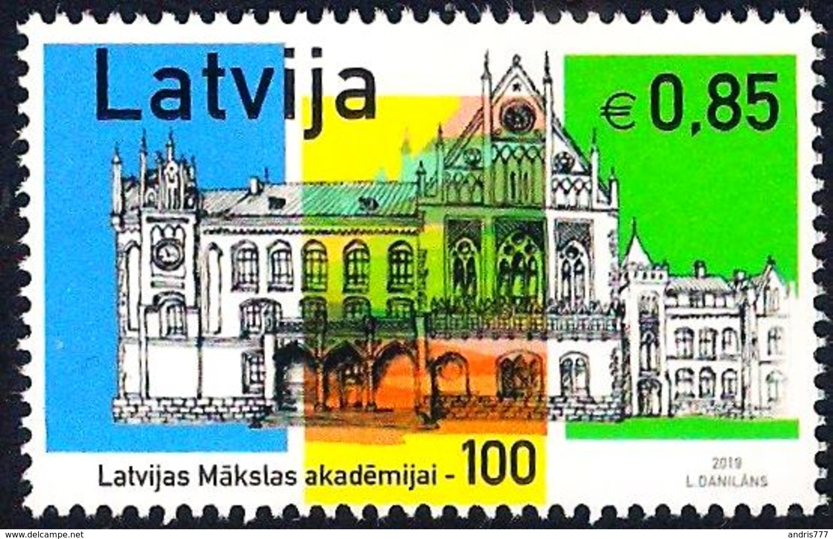 Latvia Lettland Lettonie 2019 (14) Latvian Academy Of Arts - 100 Years - Architecture - Latvia