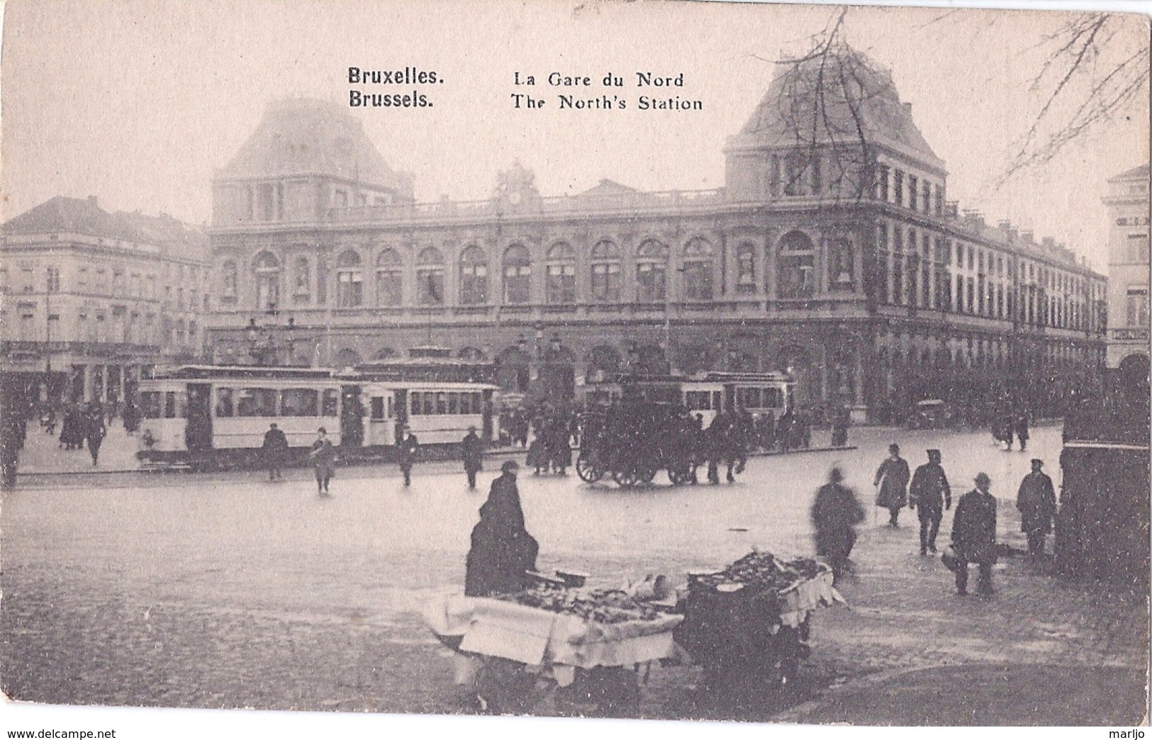 BRUSSEL, BRUXELLES,SCHAARBEEK, STATION DU NORD AVEC DES TRAMS, M. ACKERMANS - Schaarbeek - Schaerbeek